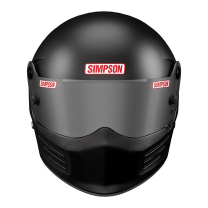Simpson Bandit Helmet SA2025 (Flat Black, Front)