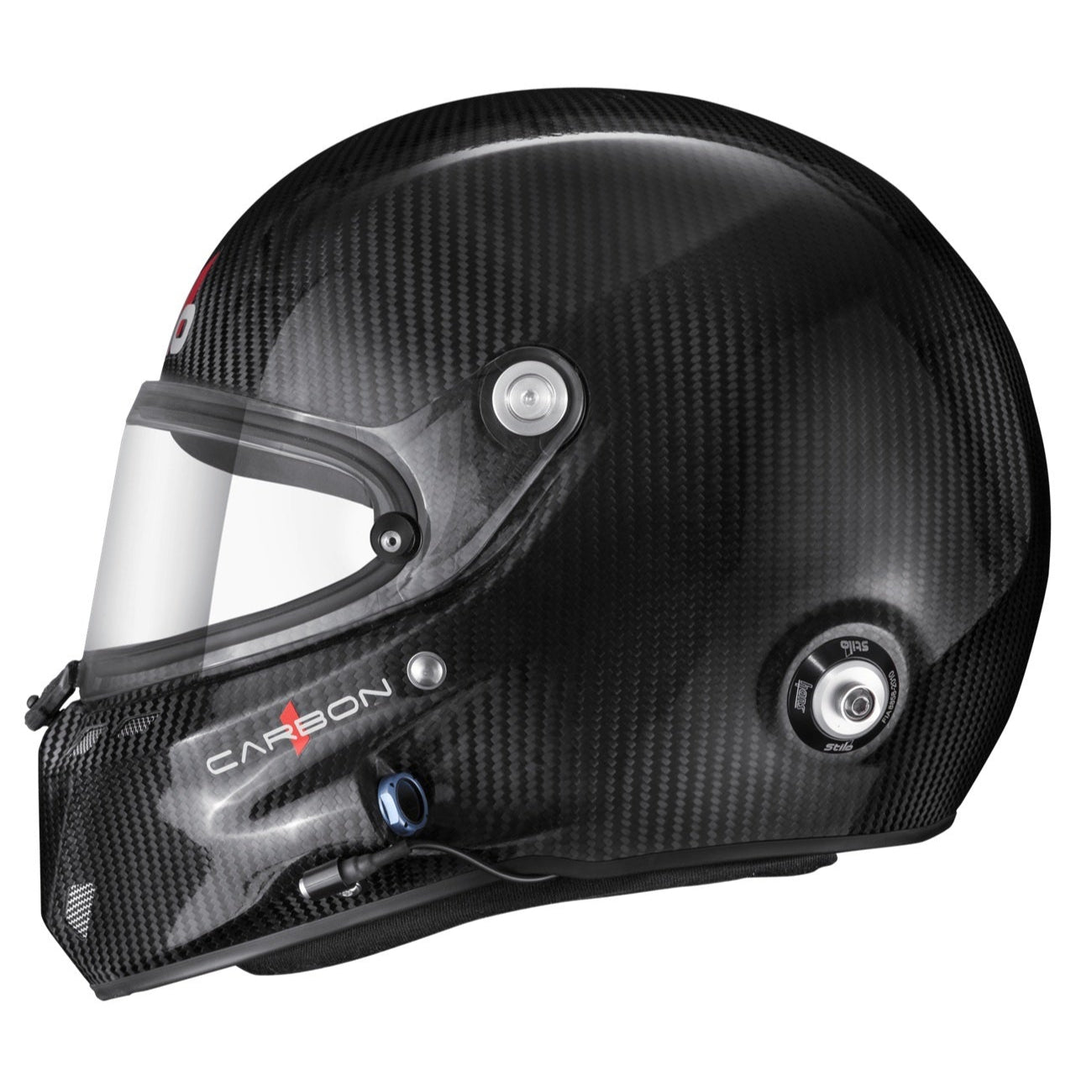 Stilo ST6 GT Carbon Fiber Helmet SA2025 / FIA (Left Side)