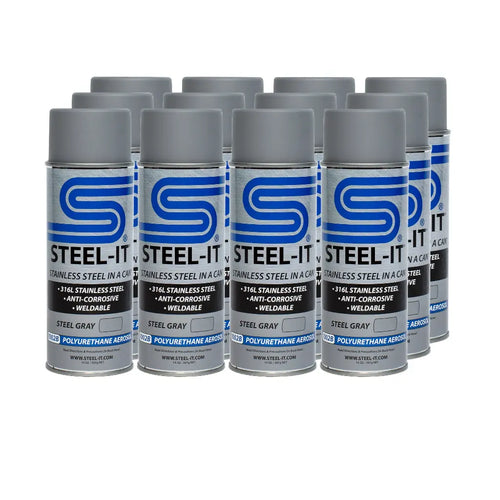Steel-It Steel Gray Polyurethane 14oz Can (Case)