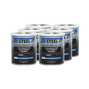 Steel-It Black Polyurethane Case of 6 Quart CASE1012Q