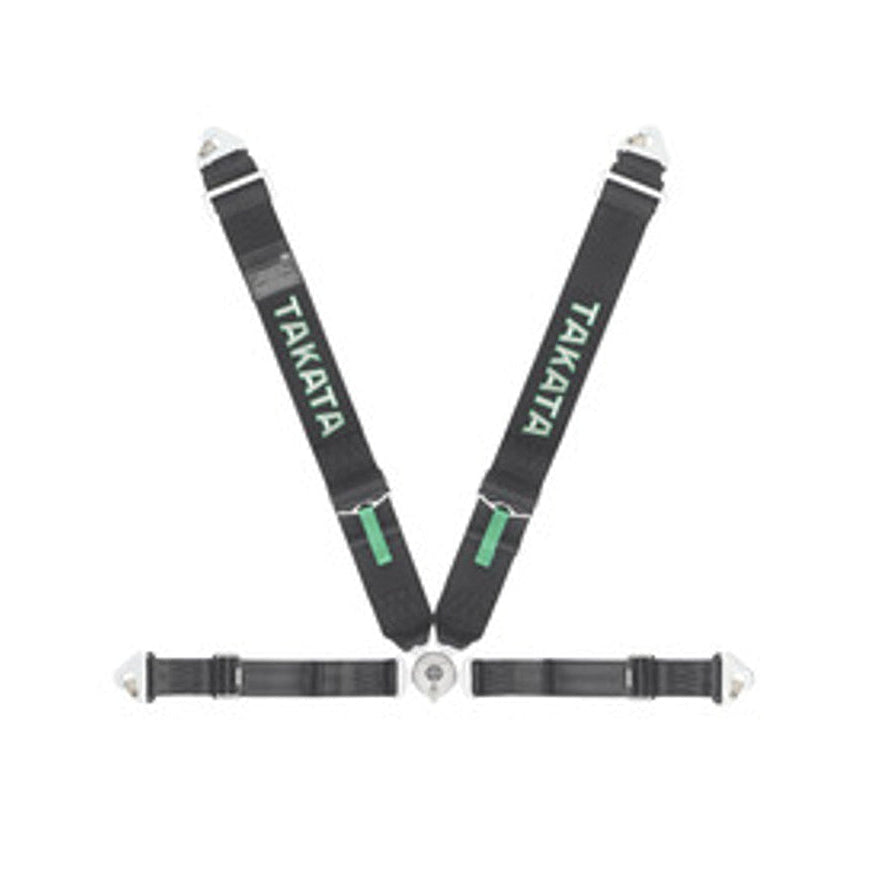 Takata Race Harness 4 Pt Snap-In 3" Shoulder 2" Lap (Black)