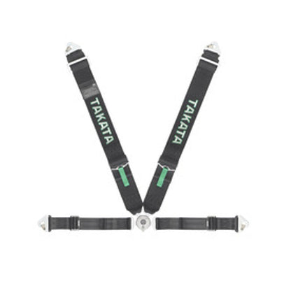 Takata Race Harness 4 Pt Snap-In 3" Shoulder 2" Lap (Black)