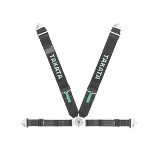 Takata Race Harness 4 Pt Snap-In 3" Shoulder 2" Lap (Black)