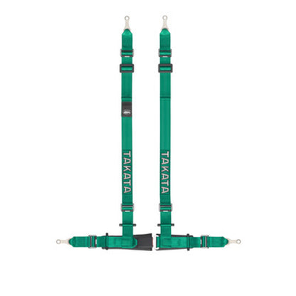 Takata Drift Harness 4 Pt Bolt-In 2" Shoulder 2" Lap (Green)