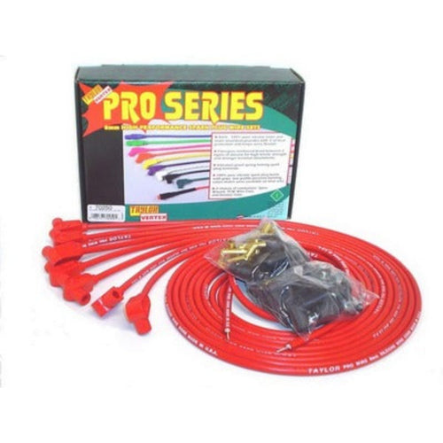 Taylor Cable Spark Plug Wire Set 8mm Pro Wire 90-Degree Red