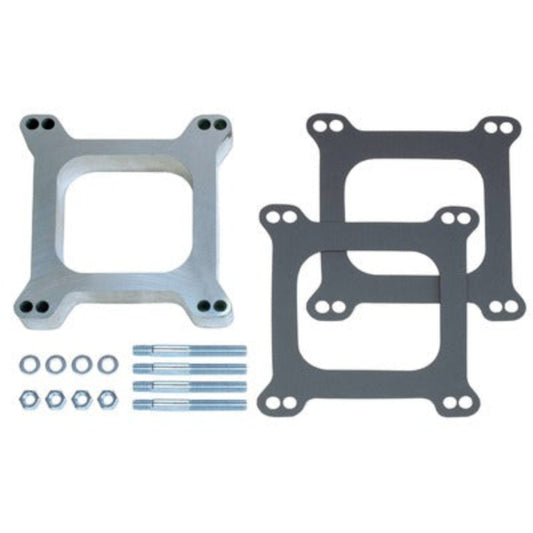 Trans-Dapt Holley Carburetor Spacer 1" Aluminum Open Center 2084