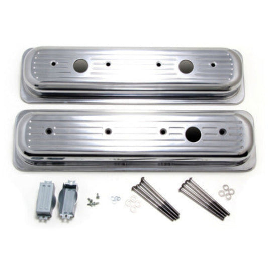 Trans-Dapt Aluminum Valve Cover Late SBC Milled 6724
