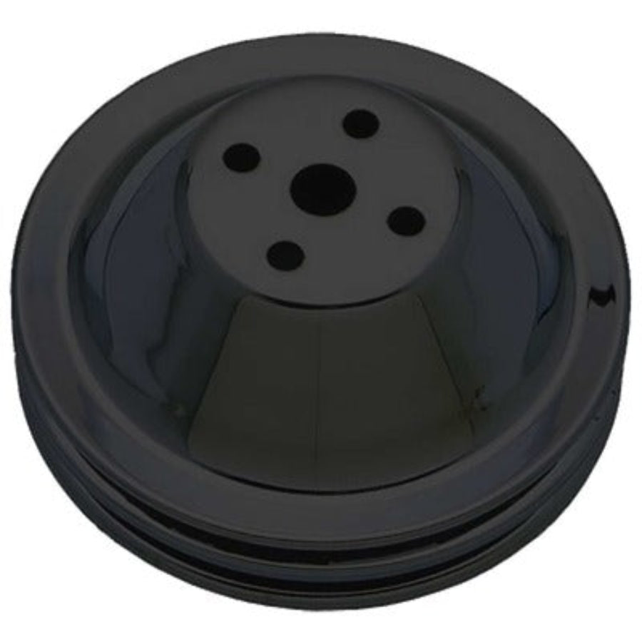 Trans-Dapt SBC Short Water Pump Pulley 2 Groove Black 8601