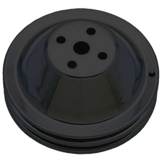 Trans-Dapt SBC Short Water Pump Pulley 2 Groove Black 8601