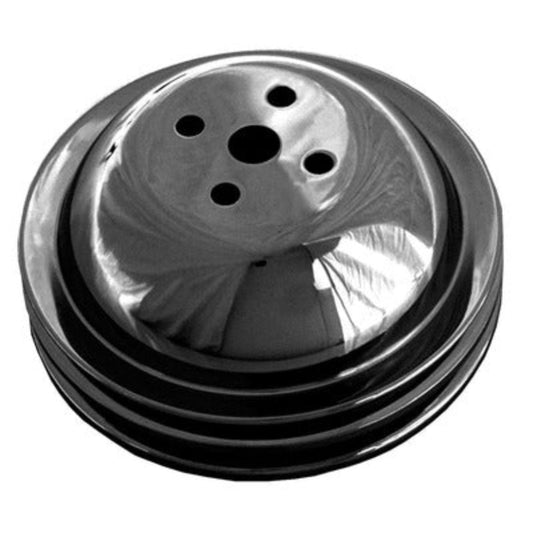 Trans-Dapt BBC Short Water Pump Pulley 2 Groove Black 8615