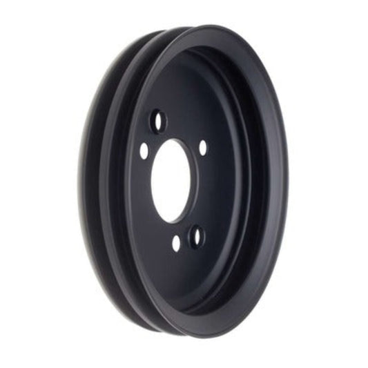 Trans-Dapt BBC Short Water Pump Crankshaft Pulley 2 Groove Black 8616