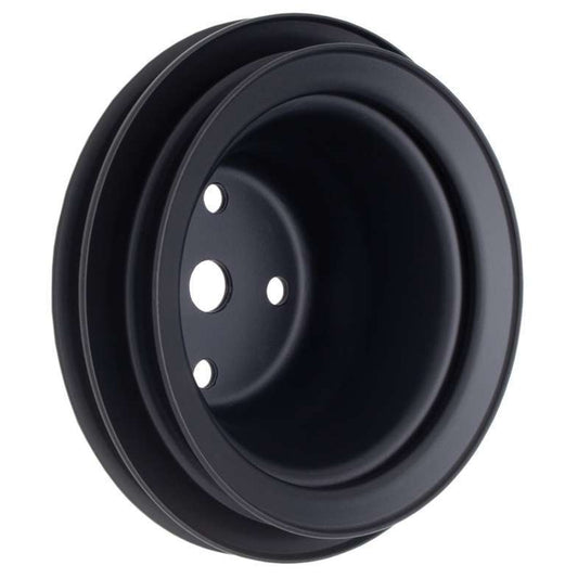 Trans-Dapt BBC Long Water Pump Pulley 2 Groove Black 8623