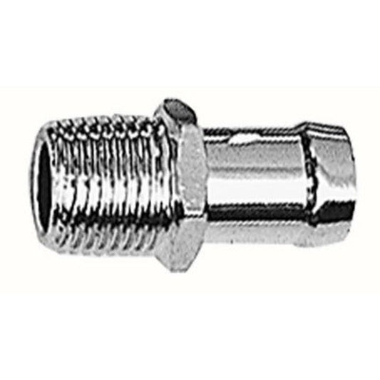 Chrome 1/2" NPT Intake Manifold Fitting for 5/8" Hose