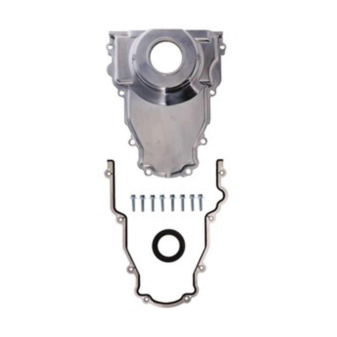 Top Street Performance Timing Cover (Polished, Silver)