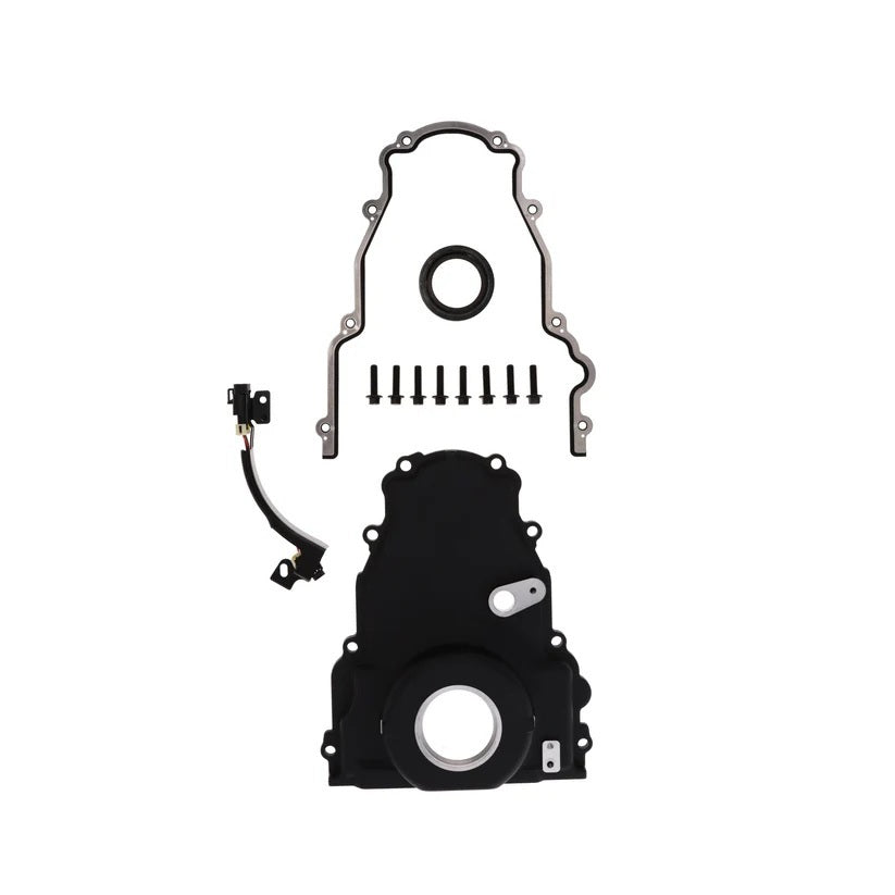 Top Street Performance Black LS Aluminum Timing Cover CPS Provision