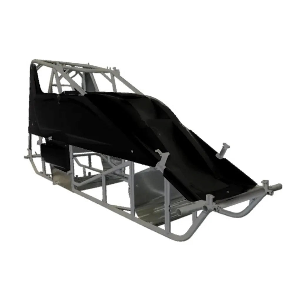 Triple X Sprint Car Kit B X-Wedge Black Inside Rail Body