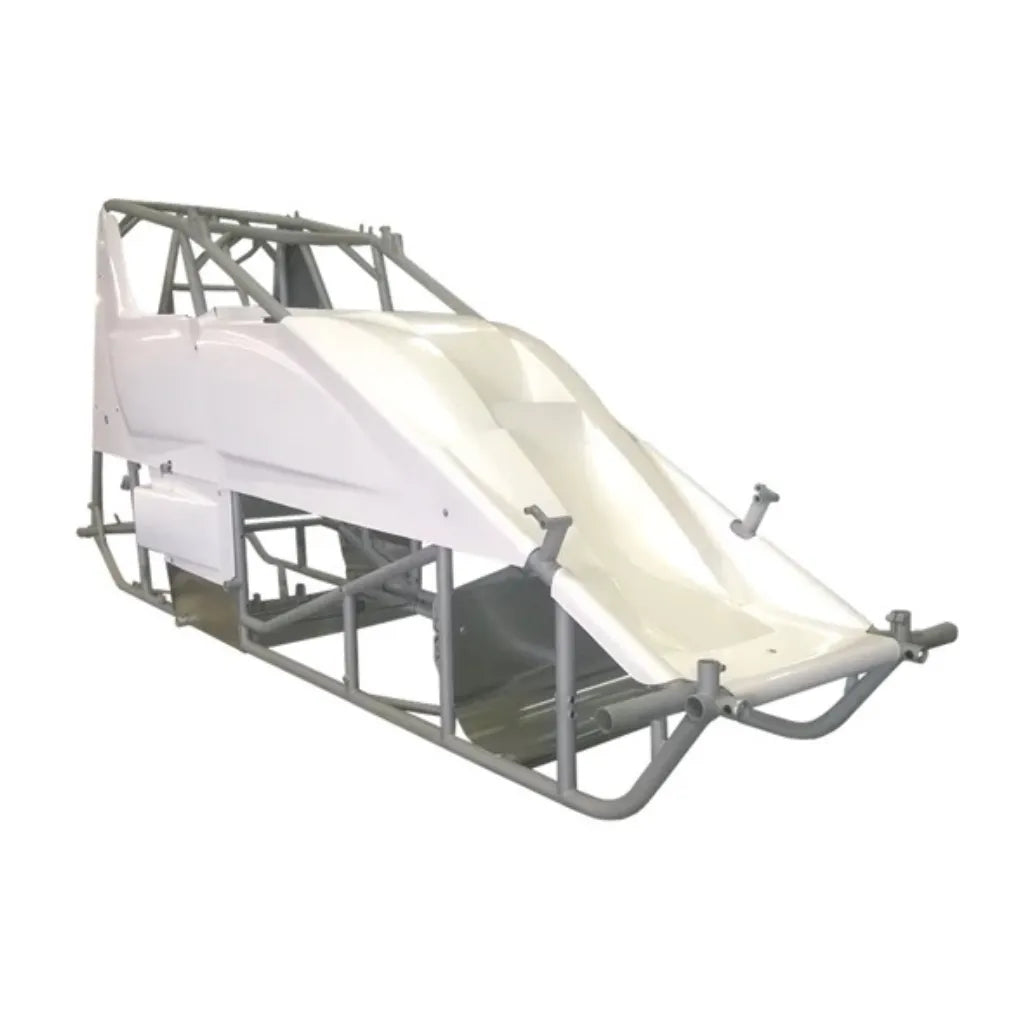 Triple X Sprint Car Chassis Kit, X-Wedge White Inside Rail Body