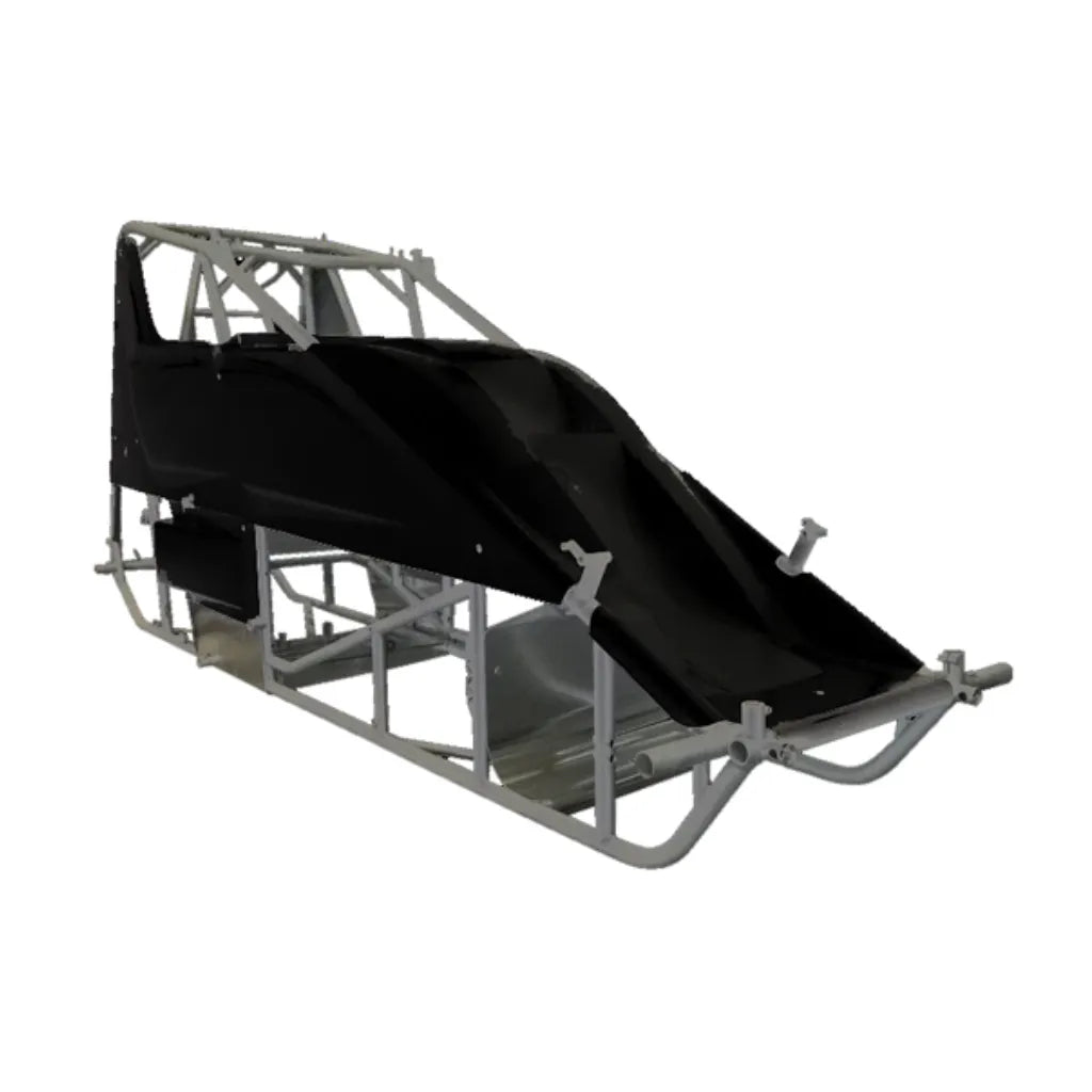 Triple -X Sprint Car Chassis Racer Kit 87" X Wedge (Black)