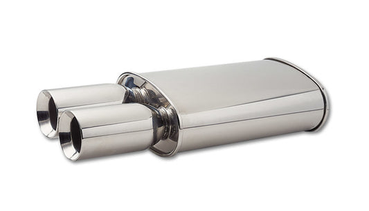 Vibrant Performance StreetPower Oval Muffler w/ Dual 3.5" Round Tip 1040
