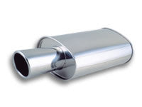 Vibrant Performance StreetPower Oval Muffler w/4" Round Angle Cut 1042