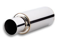 Vibrant Performance Turbo Round Muffler 23" Long with 4" Round 1059