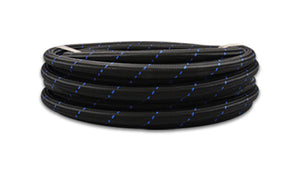 Vibrant Performance -6 Black Blue Nylon Braided Flex Hose 10' Roll 11966B