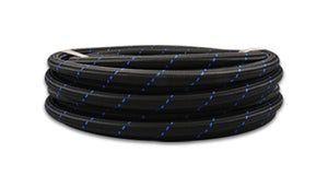 Vibrant Performance -12 Black Blue Nylon Braid Flex Hose 20' Roll 11982B