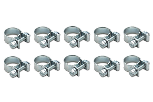 Vibrant Performance Fuel Injector Style Mini Hose Clamps 7mm-9mm (10pk) 12230