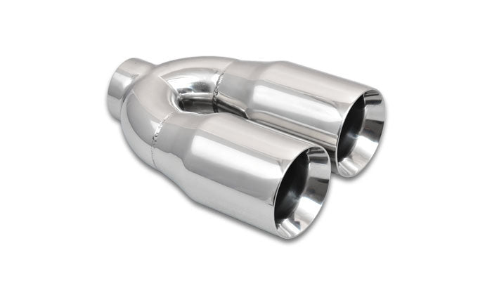Vibrant Performance Dual 3.5" Round Stainless Steel Tips 2.5" Inlet 1339
