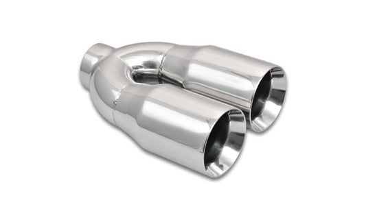 Vibrant Performance Dual 3.5" Round Stainless Steel Tips 2.5" Inlet 1339