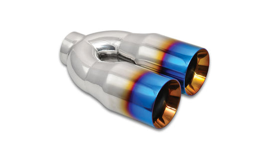 Vibrant Performance Dual 3.5" Round Stainless Steel Tips 2.5" Inlet 1339B