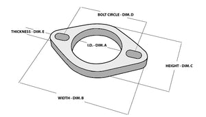 Vibrant Performance 2-bolt Stainless Steel Flange (2.75" ID) 1474S