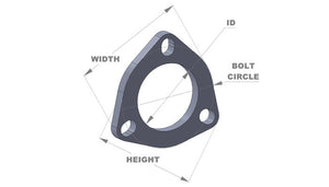 Vibrant Performance 3-Bolt Stainless Steel Flange 2.25" ID 1481S