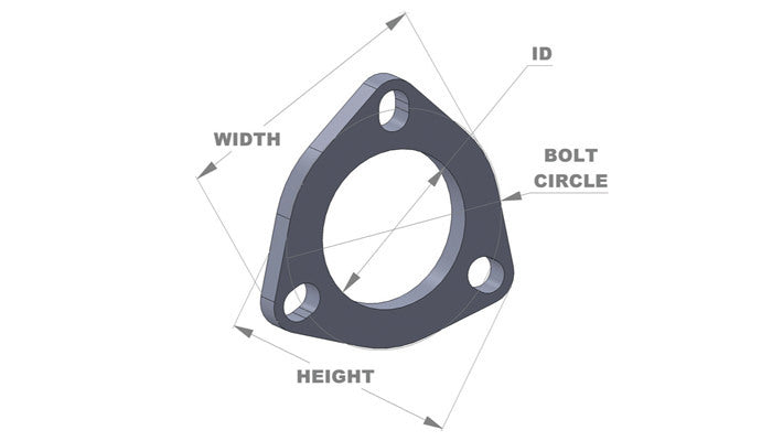 Vibrant Performance 3-Bolt Stainless Steel Flange 2.25