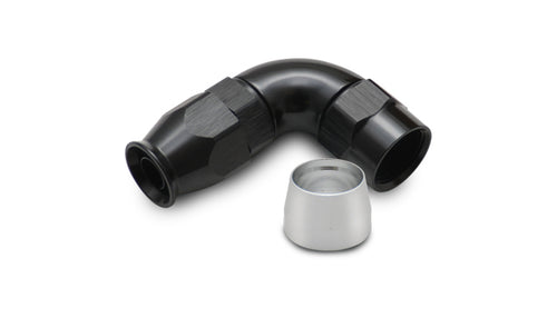 Vibrant Performance Fitting Hose End Full Flow PTFE 90-Degree 28906