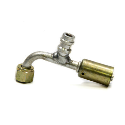 Vintage Air #6 90-Degree Beadlock O-Ring Fitting w/Port 35531-VUG