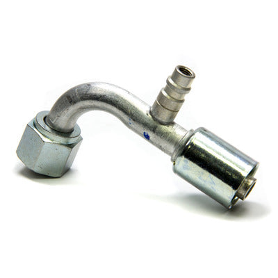 Vintage Air #10 90-Degree Barb O-Ring Fitting w/Port 35533-VUG