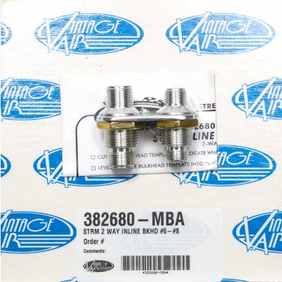 Vintage Air 2-Way Bulkhead #6/#8 382680-MBA