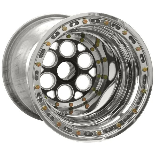 Weld Racing 15" x 18" 42 Spline 8" BS Black Center w/Black Cove 735B-51858BC-6