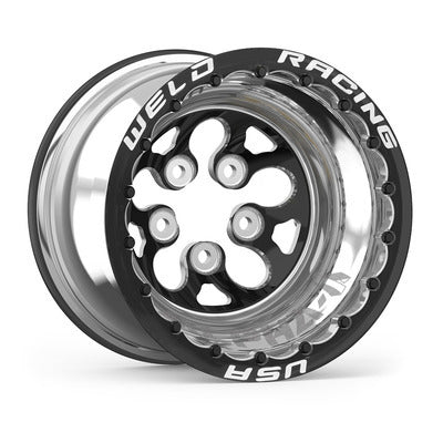 Weld Racing 15" x 12" Black Alpha-1 Wheel 5 x 4.750BP 4" BS Black DBL 83B-512278MB