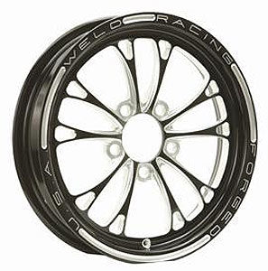 Weld Racing V-Series Front Drag Wheel Black 15" x 3.5" 5 x 4.75BC 1.75 84B-15274