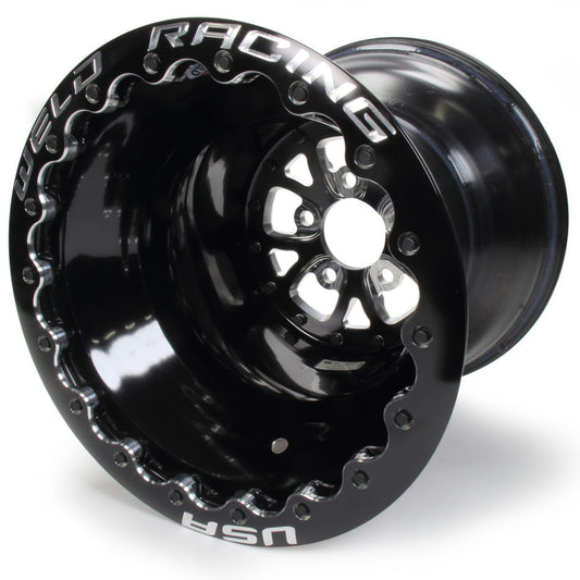Weld Racing 16" x 16" V-Series Drag Wheel Black 5 x 4.75 4.0 BS 84B-616B278UB