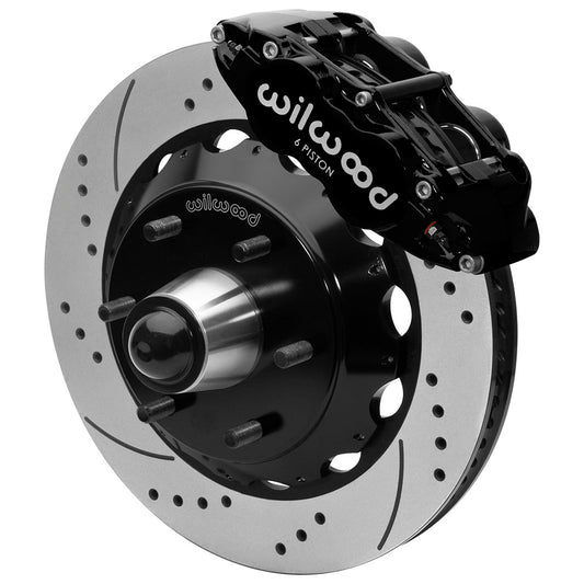 Wilwood Front Brake Kit C10 6Lug FNSL6R 14" Drilled Black 140-16458-D