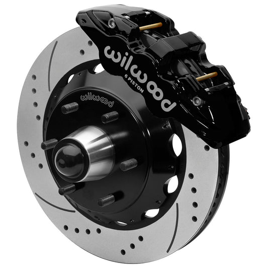 Wilwood Front Brake Kit C10 6Lug AERO6 14" Drilled Black 140-16459-D