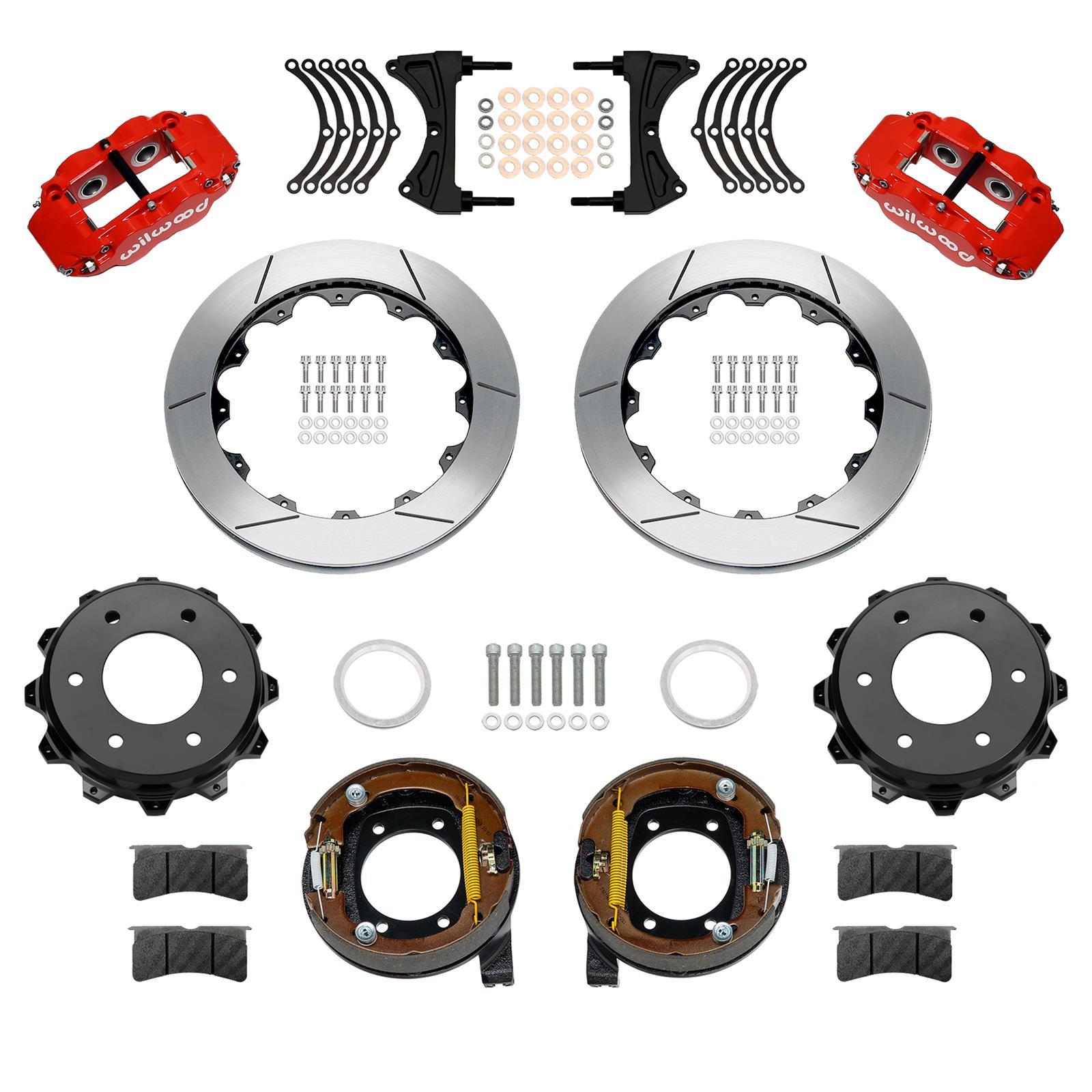 Wilwood Rear Brake Kit Disc/Drum 71-91 Blazer FNSL4R Red