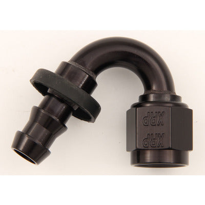 XRP #6 150-Degree Push-On Hose End Black