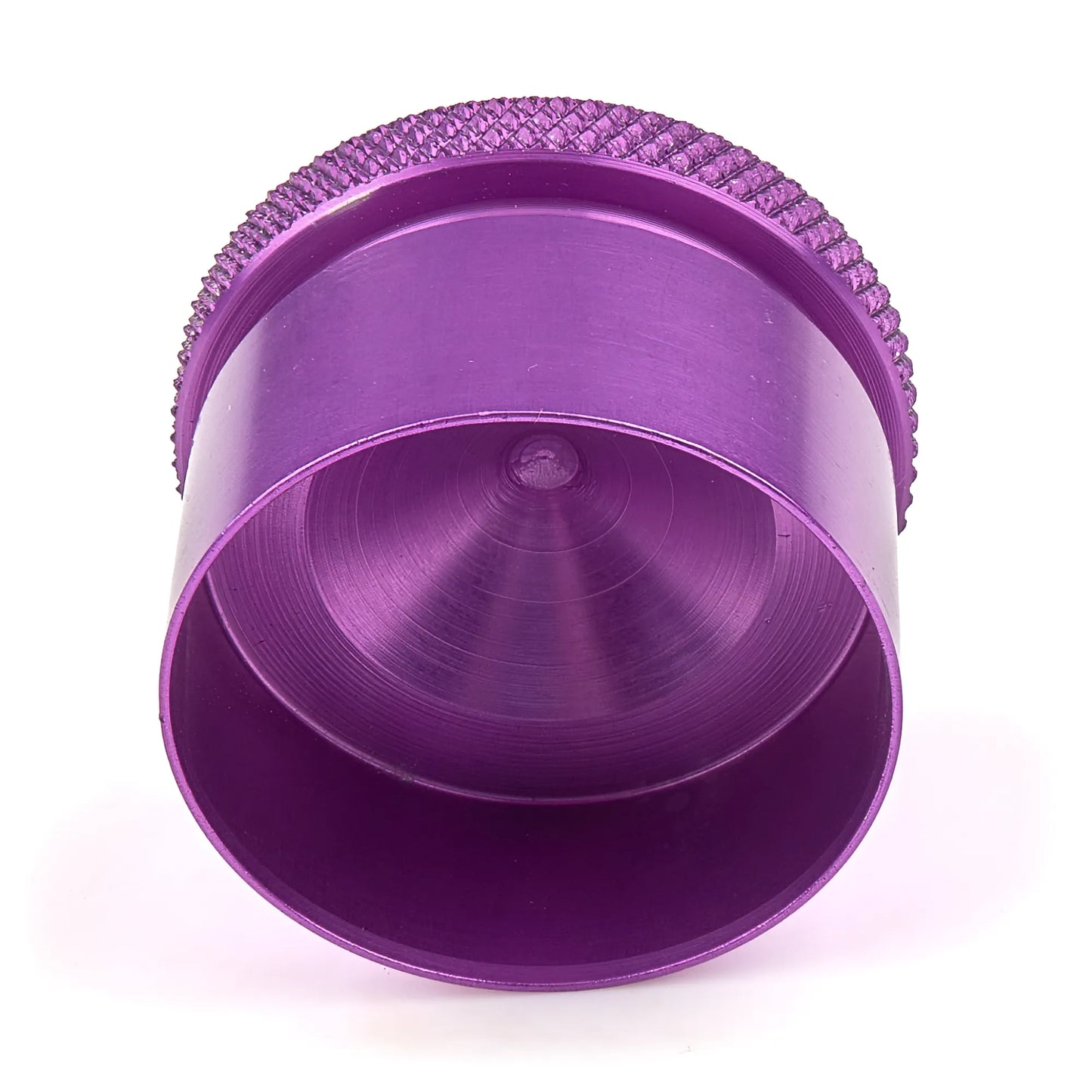 XRP 992920HC -20 AN Clamshell Cap Aluminum Purple (view of bottom)