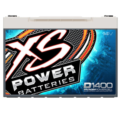 XS Power AGM Battery 14v 2 Post D1400 (front)
