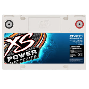 XS Power AGM Battery 14v 2 Post D1400 (label)