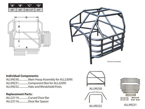 Allstar Crown Vic Roll Cage Diagram